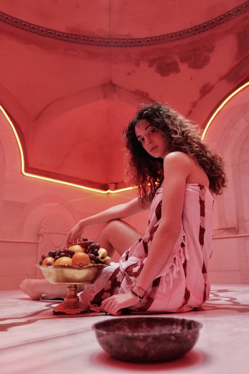 Curly Girl in a Turkish Bath 